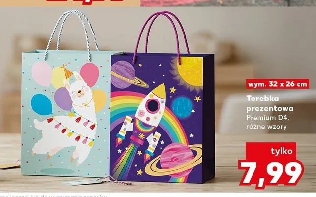Torebka prezentowa Premium D4 wym. 32x26cm Kaufland promocja w Kaufland