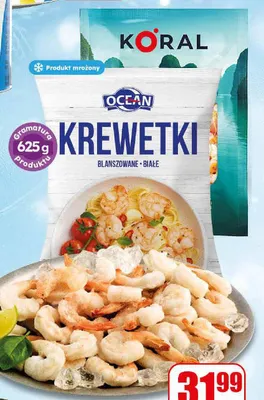 Krewetki blanszowane białe Ocean promocja w Dino