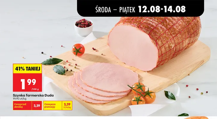 Szynka farmerska Duda promocja w Biedronka