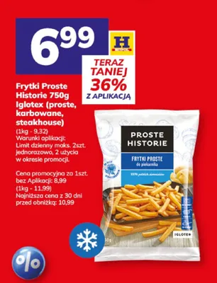 Frytki proste Histoire karowana, steakhouse promocja w Hitpol