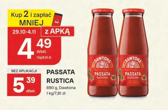 Passata rustica Dawtona promocja w Chorten