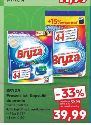 Proszek do prania Bryza promocja w Kaufland