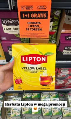 Herbata czarna Lipton Yellow Label promocja w Biedronka