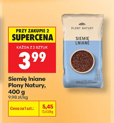 Siemię lniane Plony Natury promocja w Biedronka