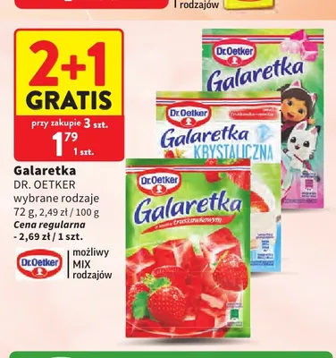 Galaretka malinowa Dr. Oetker promocja w Intermarche