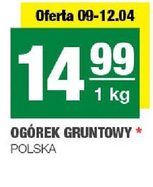 Ogórek gruntowy promocja w SPAR