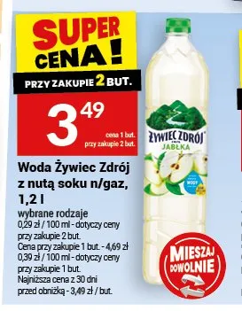 Woda Żywiec Zdrój z nutą soku n/gaz 1,2l promocja w Twój Market