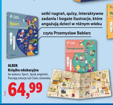 Książka edukacyjna ALBIK Poznaję emocje promocja w Lidl