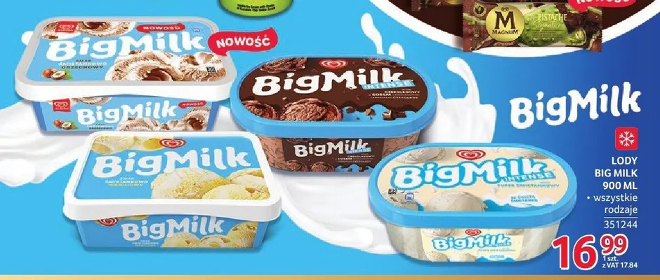 Lody Big Milk Czekoladowy promocja w Selgros