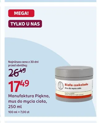 Mus do mycia ciała Manufaktura Piękna promocja w Rossmann