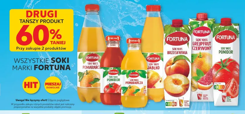 Sok jabłkowy Fortuna 100% promocja w Kaufland