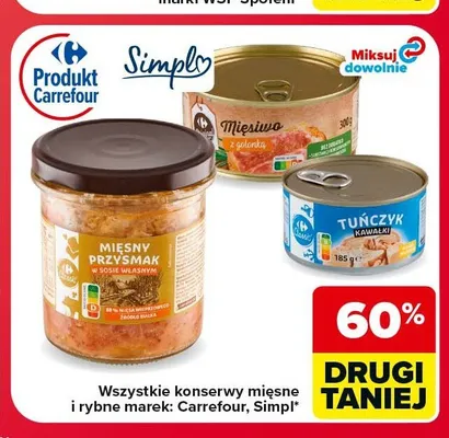 Tuńczyk kawałki Carrefour promocja w Carrefour