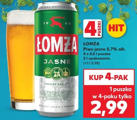 Piwo jasne promocja w Kaufland