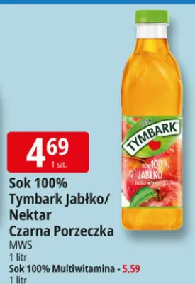 Sok 100% jabłko/Nektar czarna porzeczka promocja w Leclerc