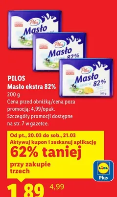 Masło ekstra 82% promocja w Lidl