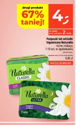Podpaski higieniczne Naturella Ultra Night promocja w Dealz