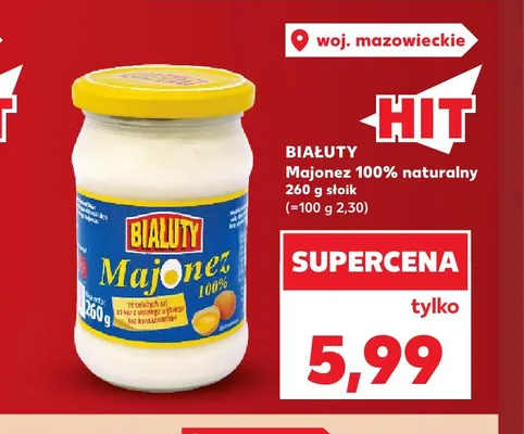 Majonez 100% naturalny Białuty promocja w Kaufland