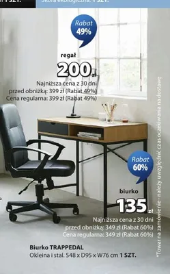 Biurko Trappedal promocja w Jysk