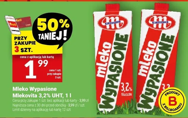 Mleko Wypasione 3,2% UHT promocja w Twój Market