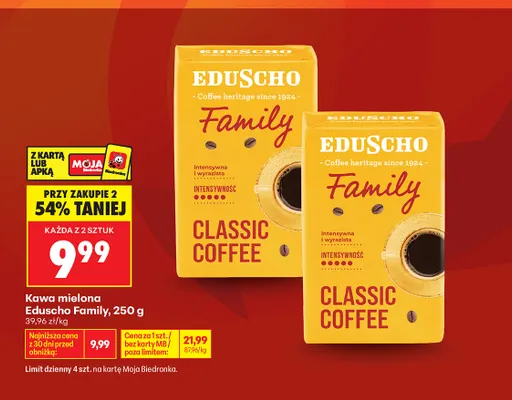 Kawa mielona Eduscho Family promocja w Biedronka