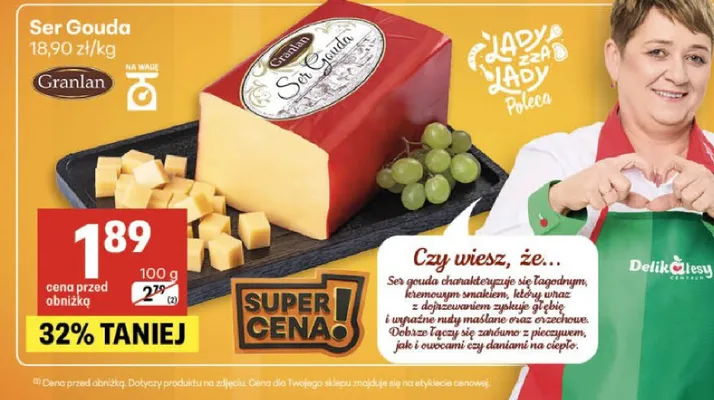 Ser Gouda Granlan promocja w Delikatesy Centrum