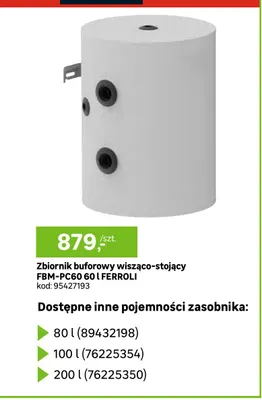 Zbiornik buforowy wisząco-stojący Ferroli FBM-PC60 60 l promocja w Leroy Merlin