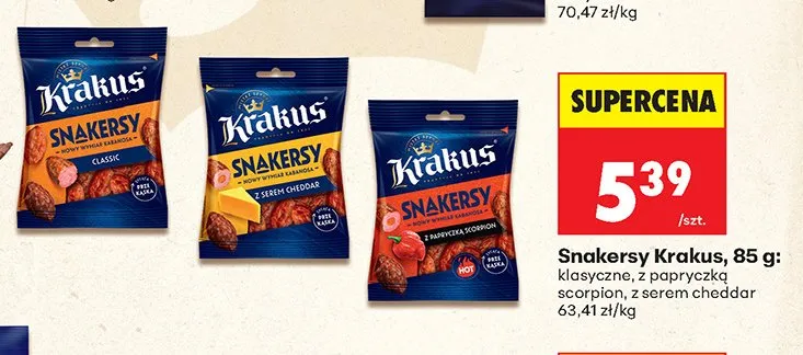 Snakersy z papryczką scorpion Krakus promocja w Biedronka