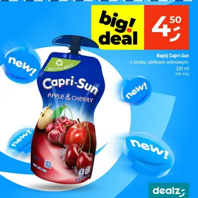 Napój o smaku jabłkowo-wiśniowym promocja w Dealz
