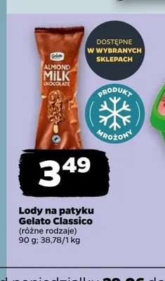 Lody na patyku Almond Milk Chocolate Gelato Classico promocja w Netto