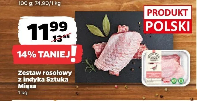 Zestaw rosołowy z indyka Sztuka Mięsa promocja w Netto