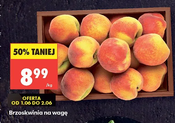 Brzoskwinia na wagę promocja w Biedronka