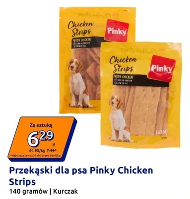 Przekąski dla psa Pinky Chicken Strips kurczak promocja w Action