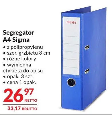 Segregator A4 Sigma promocja w Makro