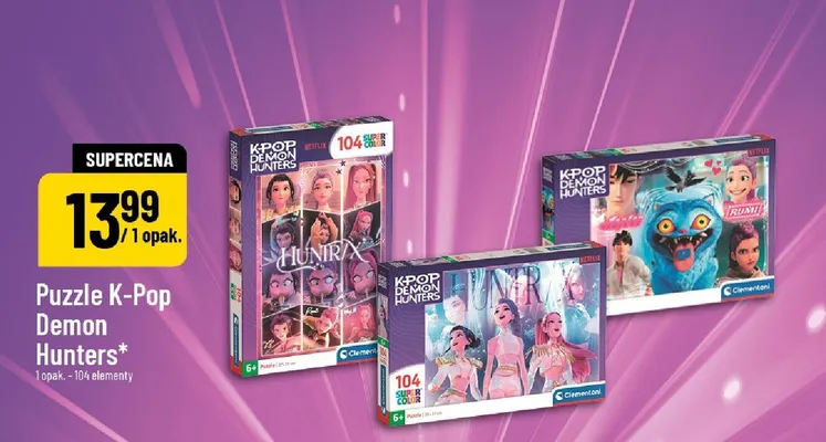 Puzzle K-Pop Demon Hunters Clementoni 104 elementy promocja w POLOmarket