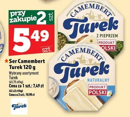 Ser Camembert naturalny Turek promocja w TOPAZ