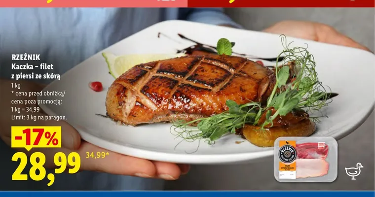 Kaczka - filet z piersi ze skórą Rzeźnik promocja w Lidl