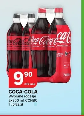 Coca-Cola 2-pak 850ml promocja w Chorten