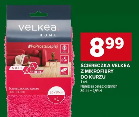 Ściereczka z mikrofibry do kurzu Velkea promocja w Stokrotka