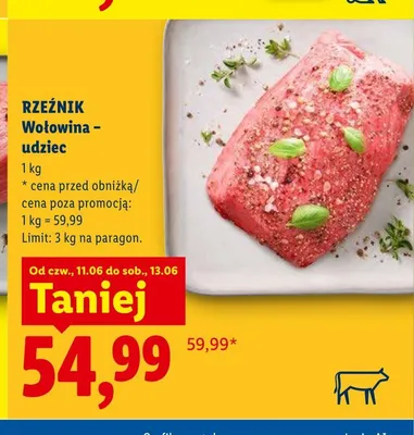 Wołowina udziec Rzeźnik promocja w Lidl