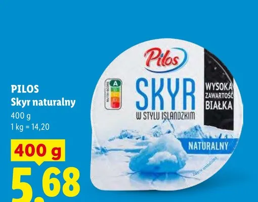 Skyr naturalny Pilos promocja w Lidl