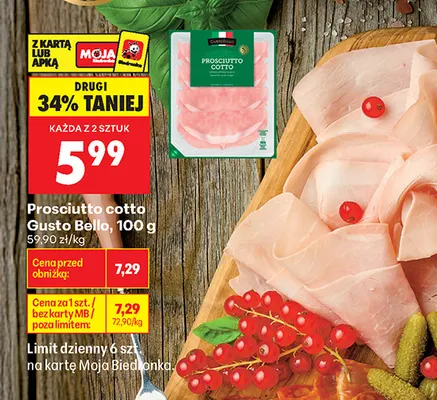 Prosciutto cotto Gusto Bello promocja w Biedronka
