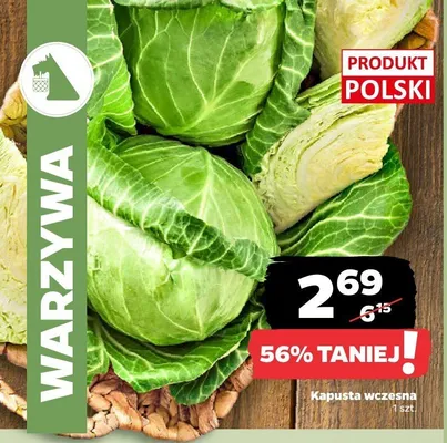 Kapusta wczesna polska promocja w Netto