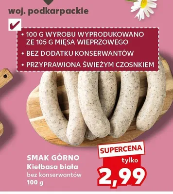Kiełbasa biała bez konserwantów promocja w Kaufland