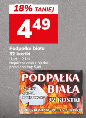 Podpałka biała 32 kostki promocja w Hitpol