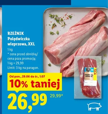 Polędwiczka wieprzowa Rzeźnik XXL promocja w Lidl