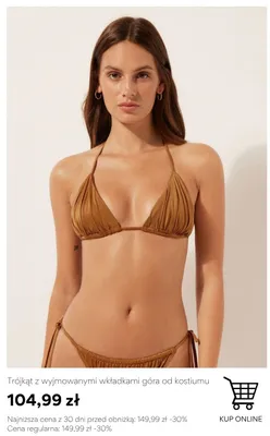 Góra od kostiumu trójkąt z wyjmowanymi wkładkami Calzedonia promocja w Calzedonia