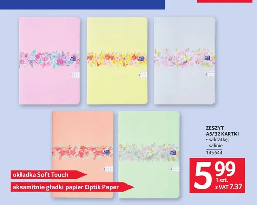 Zeszyt A5 32 kartek Oxford promocja w Selgros