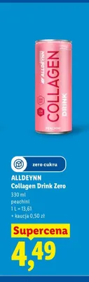 Collagen Drink Zero Alldeynn peachini promocja w Lidl