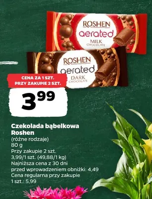 Czekolada bąbelkowa Roshen promocja w Netto