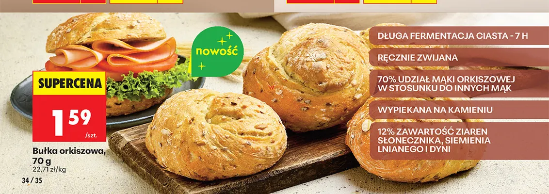 Bułka orkiszowa promocja w Biedronka